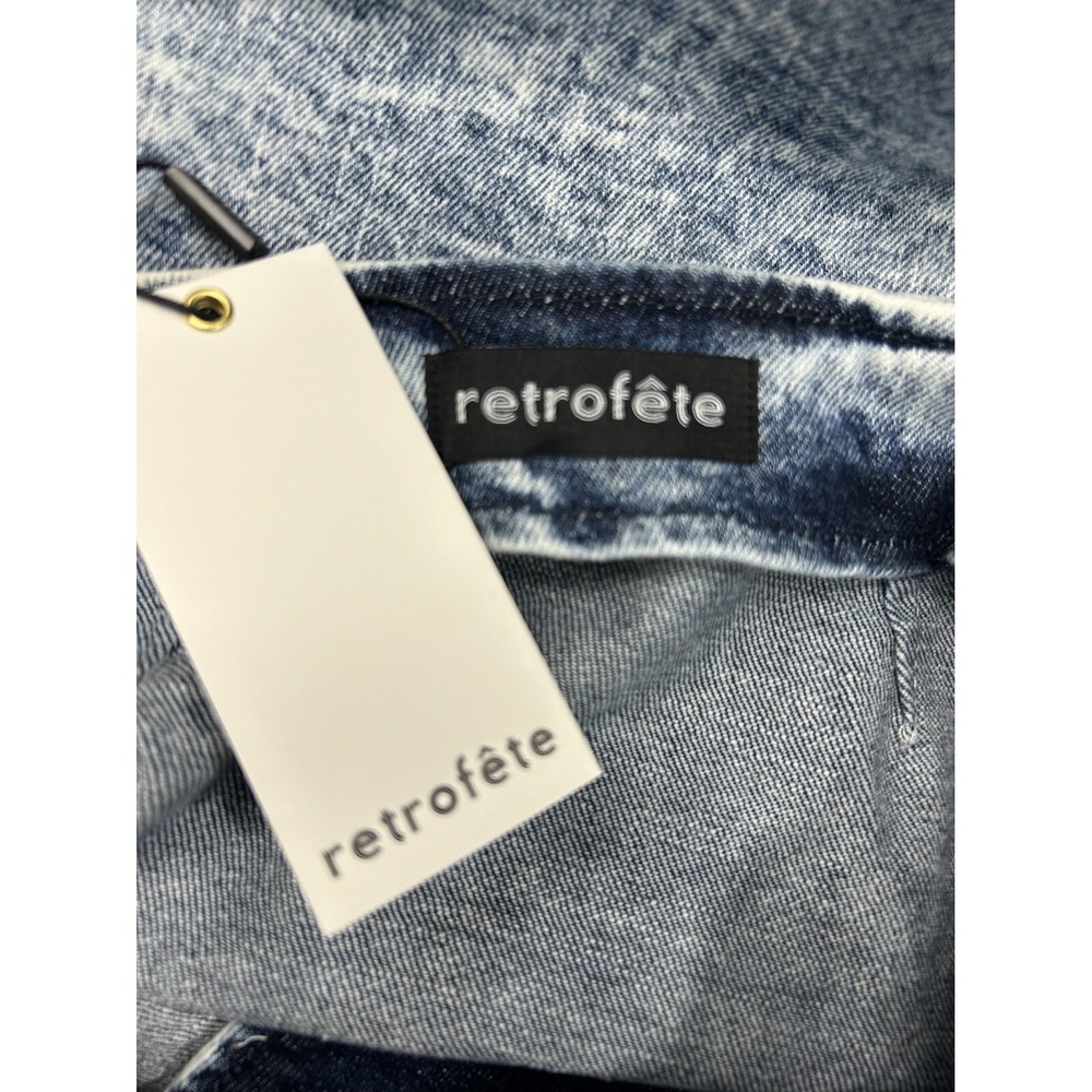 Retrofete Womens Willa Denim Mini Skirt Blue Stone FW20-3391 US‎ Size S NEW - Picture 7 of 12